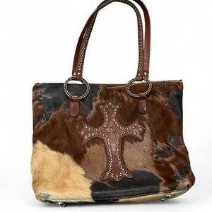 Raviani one of a kind Swarovski Leather tote